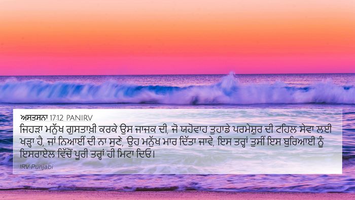ਅਸਤਸਨਾ 17:12 PANIRV Bible Verse Image