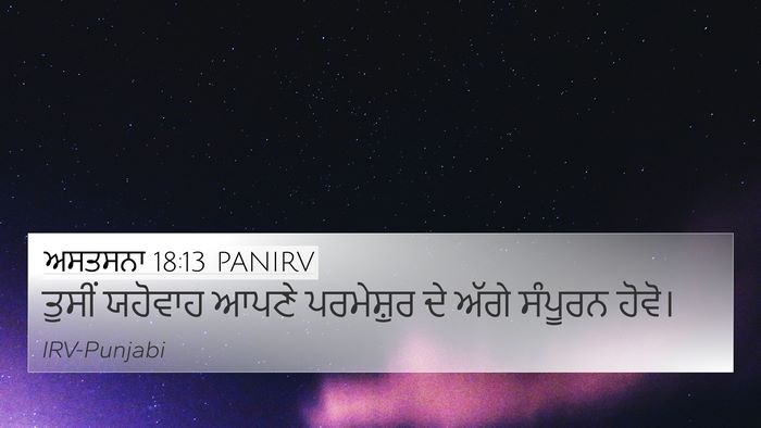 ਅਸਤਸਨਾ 18:13 PANIRV Bible Verse Image