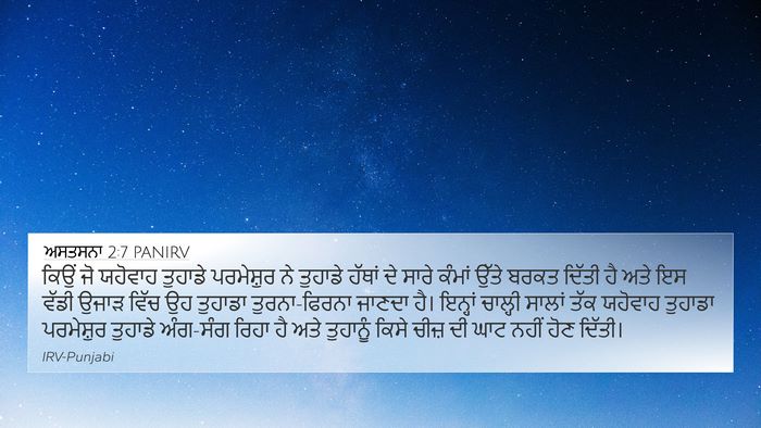 ਅਸਤਸਨਾ 2:7 PANIRV Bible Verse Image