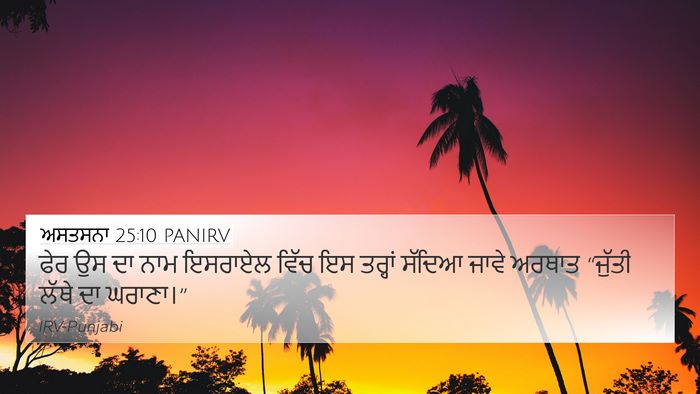 ਅਸਤਸਨਾ 25:10 PANIRV 4K Wallpaper - ਫੇਰ ਉਸ ਦਾ ਨਾਮ - 4K Wallpaper Bible Verse