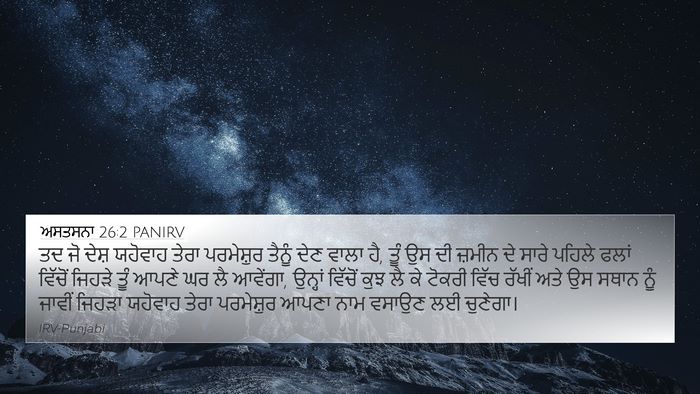 ਅਸਤਸਨਾ 26:2 PANIRV Bible Verse Image