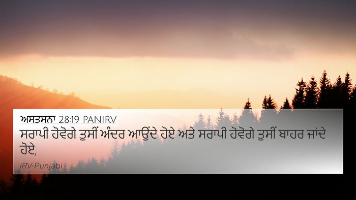 ਅਸਤਸਨਾ 28:19 PANIRV 4K Wallpaper - ਸਰਾਪੀ ਹੋਵੋਗੇ - 4K Wallpaper Bible Verse