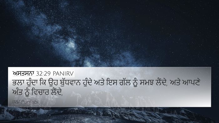 ਅਸਤਸਨਾ 32:29 PANIRV Bible Verse Image