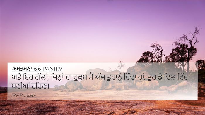 ਅਸਤਸਨਾ 6:6 PANIRV Bible Verse Image