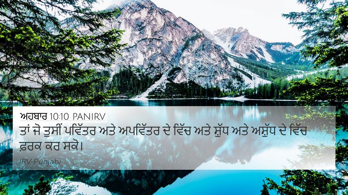 ਅਹਬਾਰ 10:10 PANIRV Bible Verse Image