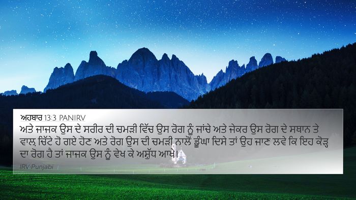 ਅਹਬਾਰ 13:3 PANIRV 4K Wallpaper - ਅਤੇ ਜਾਜਕ ਉਸ ਦੇ ਸਰੀਰ - 4K Wallpaper Bible Verse