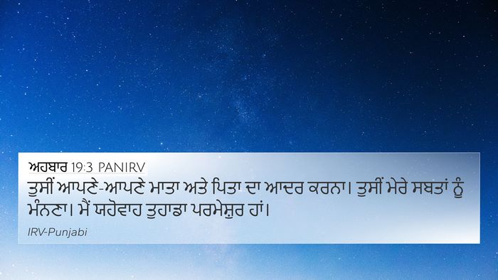 ਅਹਬਾਰ 19:3 PANIRV Bible Verse Image