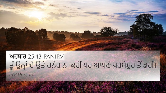 ਅਹਬਾਰ 25:43 PANIRV Bible Verse Image