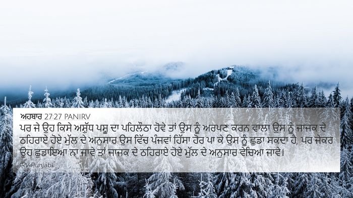 ਅਹਬਾਰ 27:27 PANIRV 4K Wallpaper - ਪਰ ਜੇ ਉਹ ਕਿਸੇ - 4K Wallpaper Bible Verse
