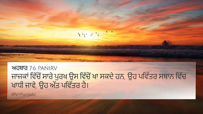 ਅਹਬਾਰ 7:6 PANIRV Bible Verse Image