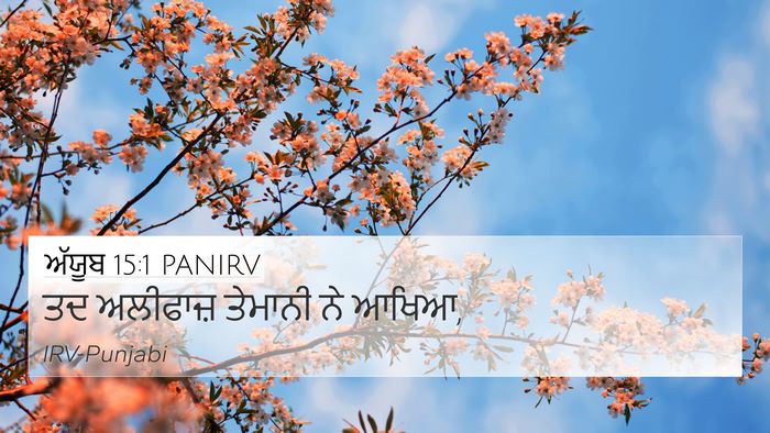 ਅੱਯੂਬ 15:1 PANIRV 4K Wallpaper - ਤਦ ਅਲੀਫਾਜ਼ ਤੇਮਾਨੀ - 4K Wallpaper Bible Verse