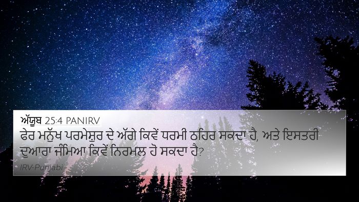 ਅੱਯੂਬ 25:4 PANIRV Bible Verse Image