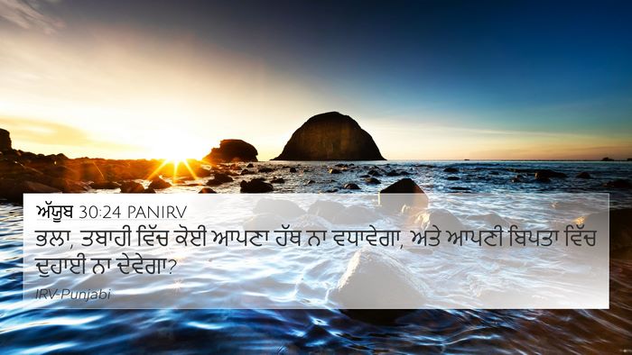 ਅੱਯੂਬ 30:24 PANIRV 4K Wallpaper - ਭਲਾ, ਤਬਾਹੀ ਵਿੱਚ ਕੋਈ - 4K Wallpaper Bible Verse