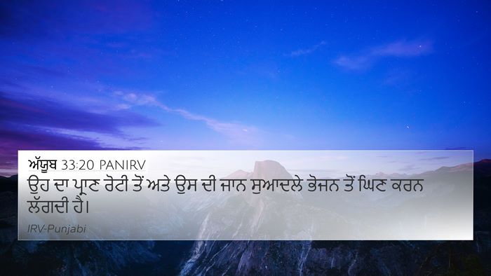 ਅੱਯੂਬ 33:20 PANIRV Bible Verse Image