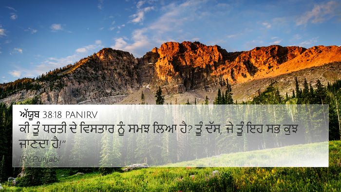 ਅੱਯੂਬ 38:18 PANIRV 4K Wallpaper - ਕੀ ਤੂੰ ਧਰਤੀ ਦੇ - 4K Wallpaper Bible Verse