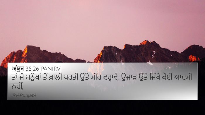 ਅੱਯੂਬ 38:26 PANIRV Bible Verse Image
