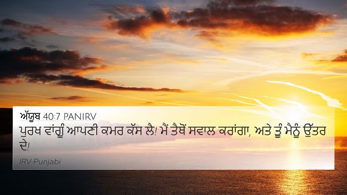 ਅੱਯੂਬ 40:7 PANIRV Bible Verse Image