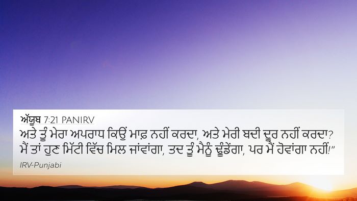 ਅੱਯੂਬ 7:21 PANIRV Bible Verse Image
