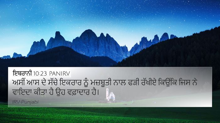 ਇਬਰਾਨੀ 10:23 PANIRV Bible Verse Image