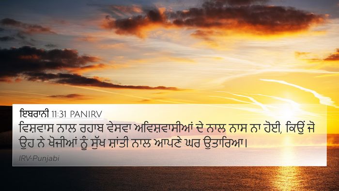 ਇਬਰਾਨੀ 11:31 PANIRV Bible Verse Image