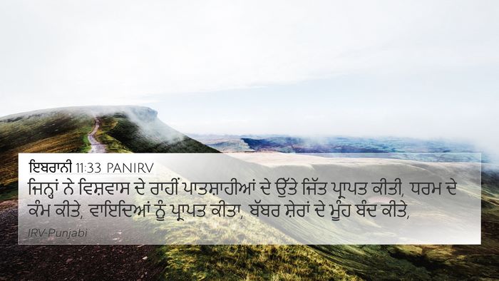 ਇਬਰਾਨੀ 11:33 PANIRV Bible Verse Image