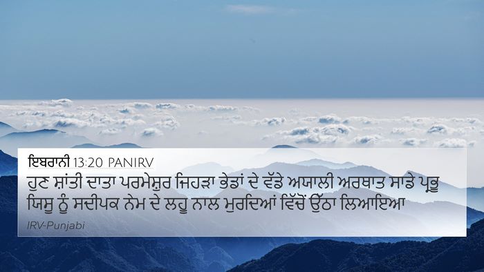 ਇਬਰਾਨੀ 13:20 PANIRV Bible Verse Image