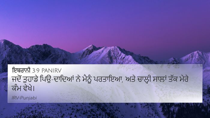 ਇਬਰਾਨੀ 3:9 PANIRV Bible Verse Image