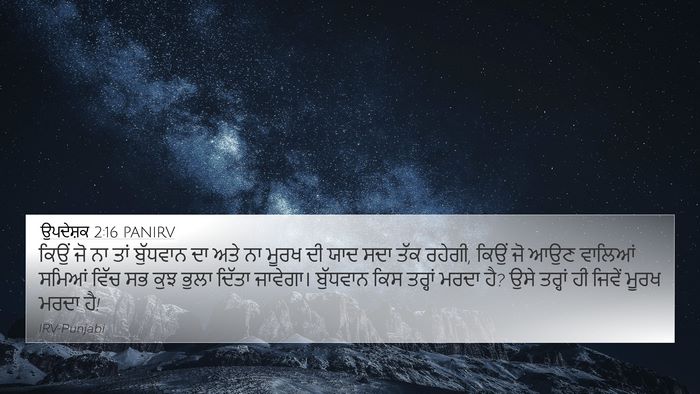 ਉਪਦੇਸ਼ਕ 2:16 PANIRV Bible Verse Image