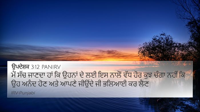 ਉਪਦੇਸ਼ਕ 3:12 PANIRV Bible Verse Image