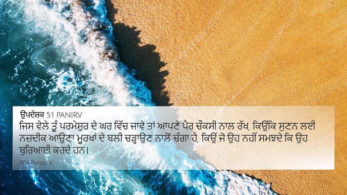 ਉਪਦੇਸ਼ਕ 5:1 PANIRV Bible Verse Image