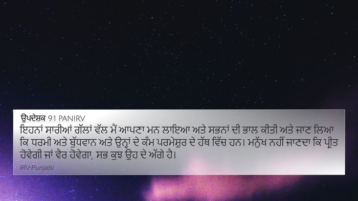 ਉਪਦੇਸ਼ਕ 9:1 PANIRV Bible Verse Image