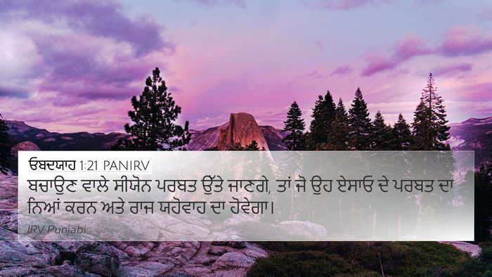 ਓਬਦਯਾਹ 1:21 PANIRV Bible Verse Image