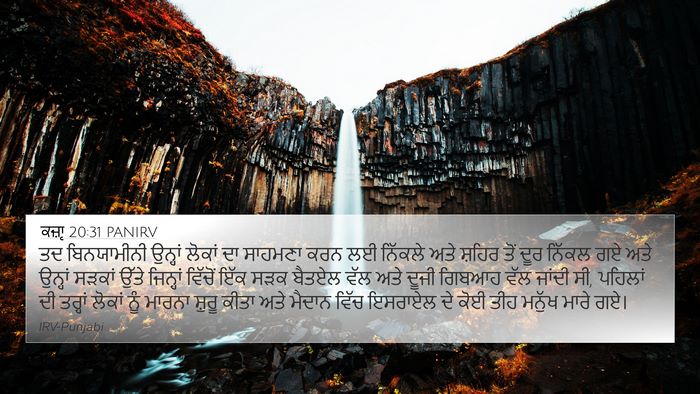 ਕਜ਼ਾૃ 20:31 PANIRV Bible Verse Image