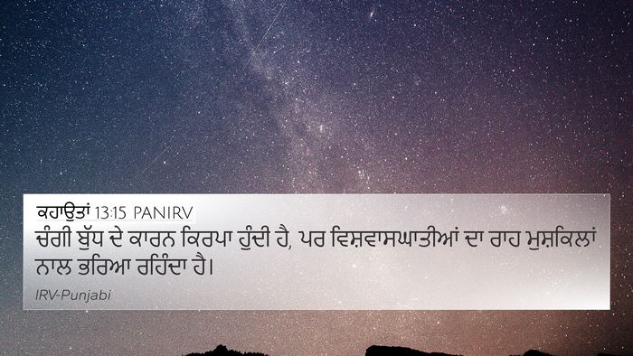 ਕਹਾਉਤਾਂ 13:15 PANIRV Bible Verse Image