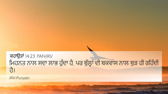 ਕਹਾਉਤਾਂ 14:23 PANIRV Bible Verse Image