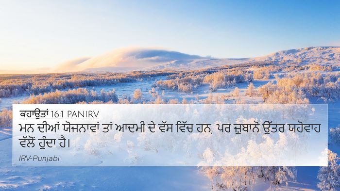 ਕਹਾਉਤਾਂ 16:1 PANIRV Bible Verse Image