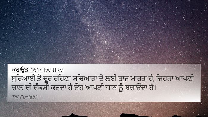 ਕਹਾਉਤਾਂ 16:17 PANIRV Bible Verse Image