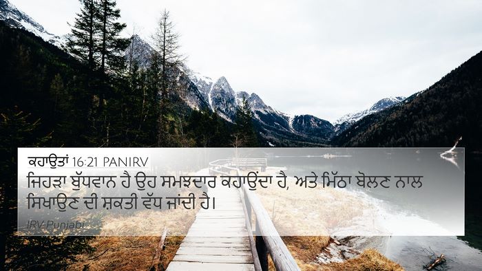 ਕਹਾਉਤਾਂ 16:21 PANIRV Bible Verse Image