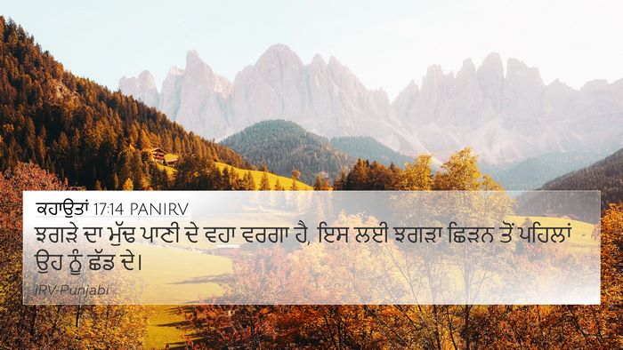 ਕਹਾਉਤਾਂ 17:14 PANIRV Bible Verse Image