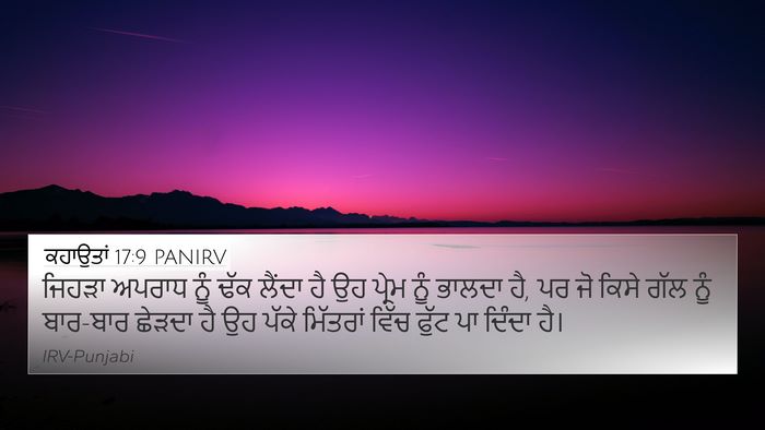 ਕਹਾਉਤਾਂ 17:9 PANIRV Bible Verse Image