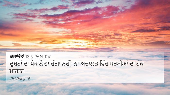 ਕਹਾਉਤਾਂ 18:5 PANIRV Bible Verse Image