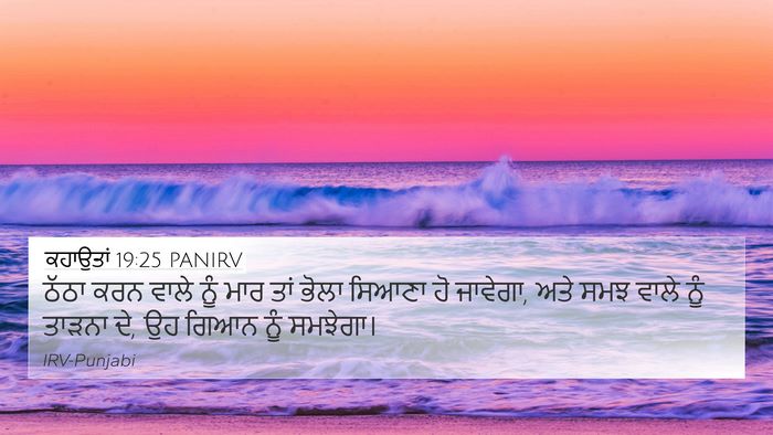 ਕਹਾਉਤਾਂ 19:25 PANIRV 4K Wallpaper - ਠੱਠਾ ਕਰਨ ਵਾਲੇ ਨੂੰ - 4K Wallpaper Bible Verse