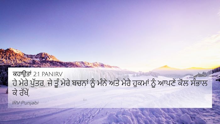 ਕਹਾਉਤਾਂ 2:1 PANIRV Bible Verse Image