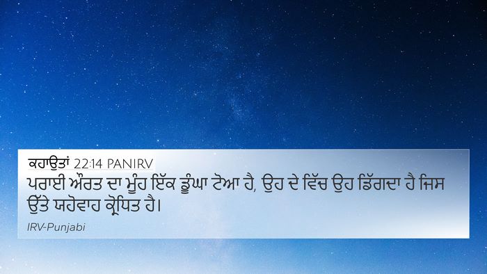 ਕਹਾਉਤਾਂ 22:14 PANIRV Bible Verse Image
