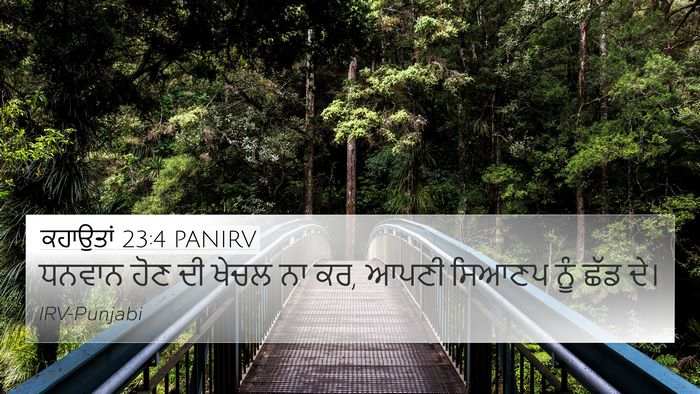 ਕਹਾਉਤਾਂ 23:4 PANIRV Bible Verse Image