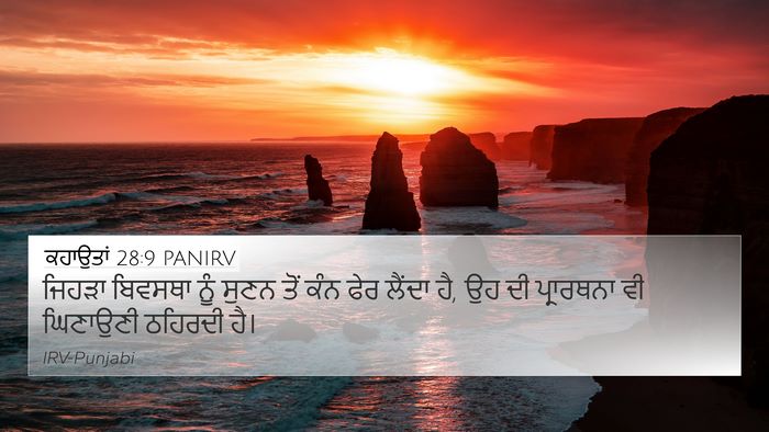 ਕਹਾਉਤਾਂ 28:9 PANIRV Bible Verse Image