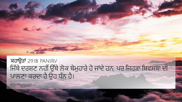 ਕਹਾਉਤਾਂ 29:18 PANIRV Bible Verse Image