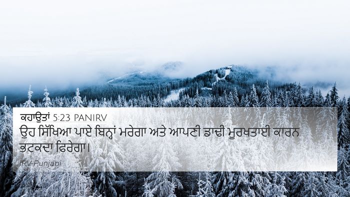 ਕਹਾਉਤਾਂ 5:23 PANIRV Bible Verse Image