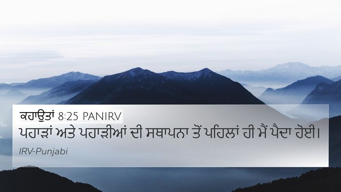 ਕਹਾਉਤਾਂ 8:25 PANIRV Bible Verse Image