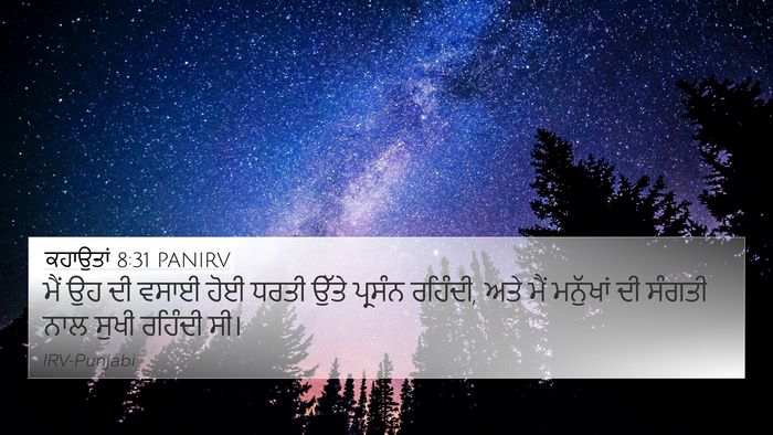 ਕਹਾਉਤਾਂ 8:31 PANIRV Bible Verse Image